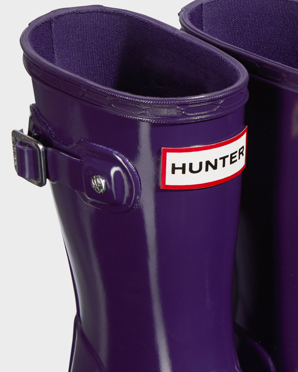 Botas de Lluvia Hunter Niños - Original Little Gloss - Azules Morados - DCMXJTU-10